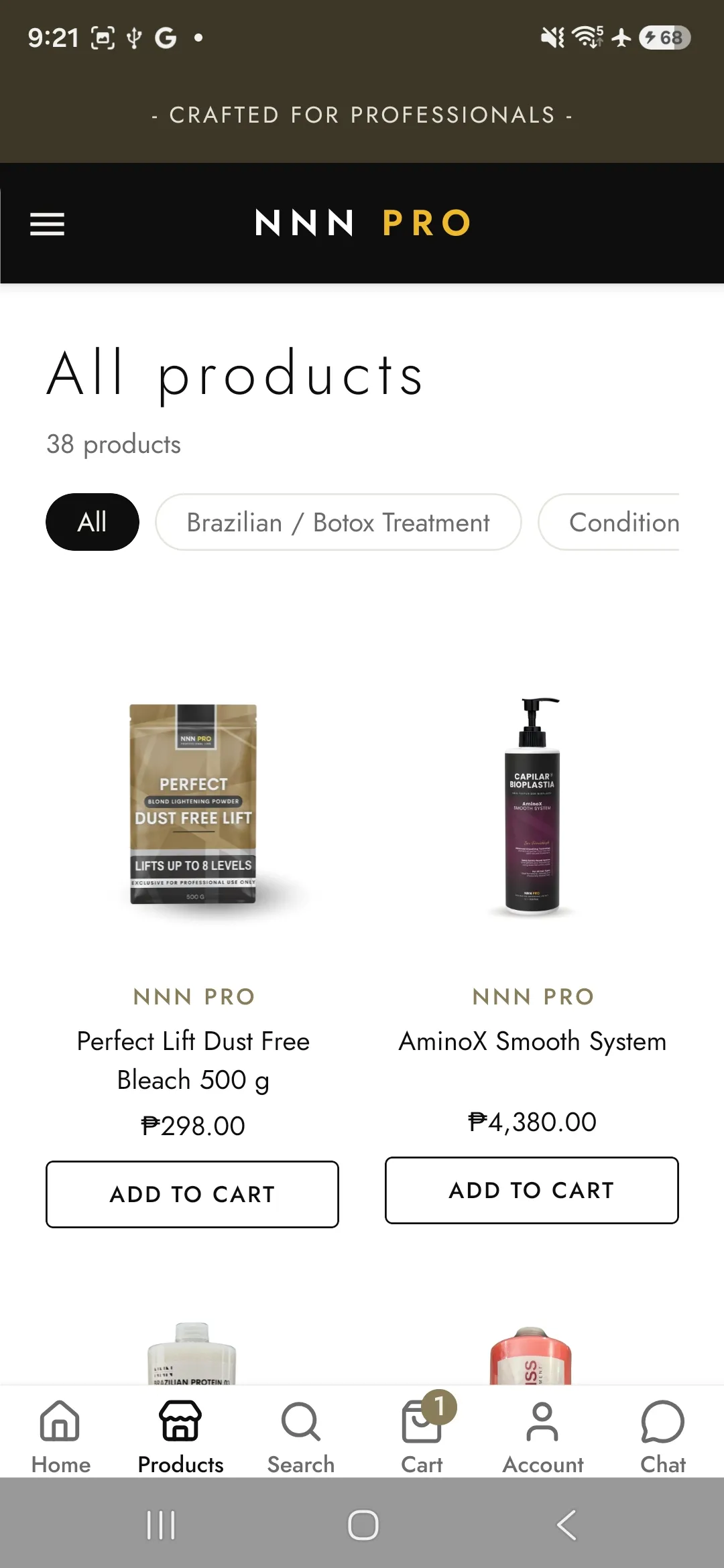 NNN PRO app product list