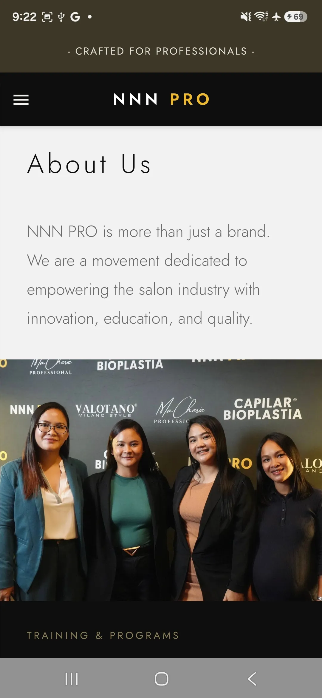 NNN PRO app about page